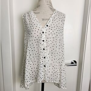 Feminine Burnout Hearts Sleeveless Blouse